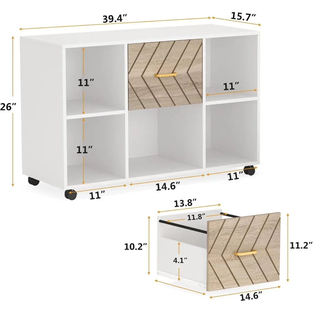 2-DRAWER MOBILE FILE CABINET