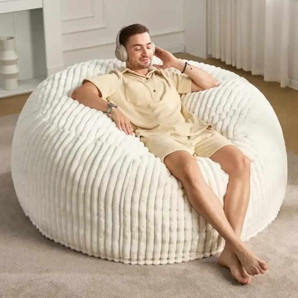 LARGE 5 FOOT LUXURIOUS BEAN BAG CHAIR