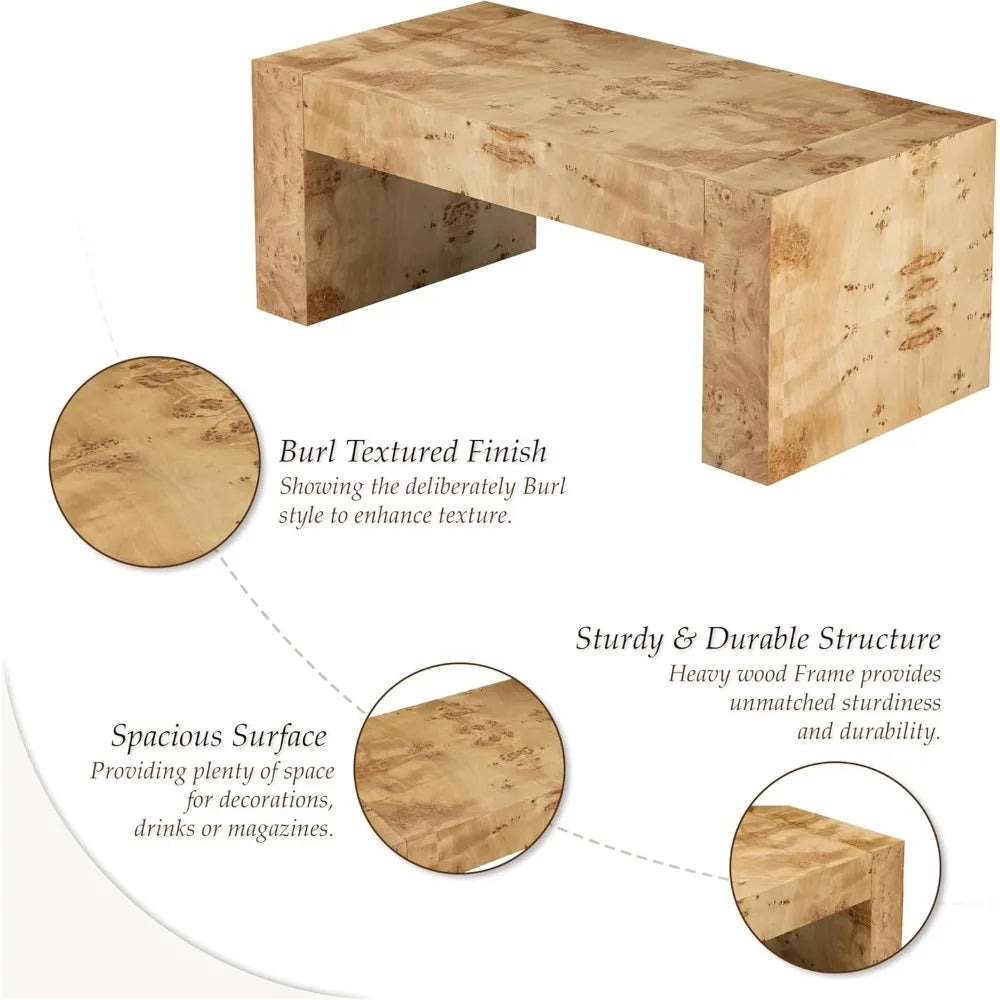 RUSTIC WOOD COFFEE TABLE, FARMHOUSE STYLE CENTER TABLE.