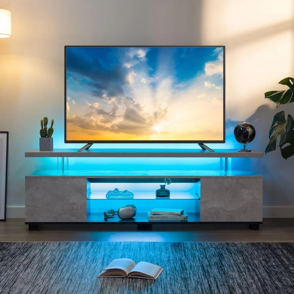 TV STAND, MODERN ENTERTAINMENT CENTER FOR 65 INCH TV