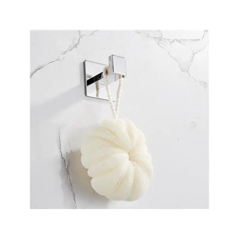 Strong Viscosity Adhesive 4-Piece Bathroom Accessories Set No Drill Silver Brushed Towel Bar Holder Rack Robe Hook Tissue