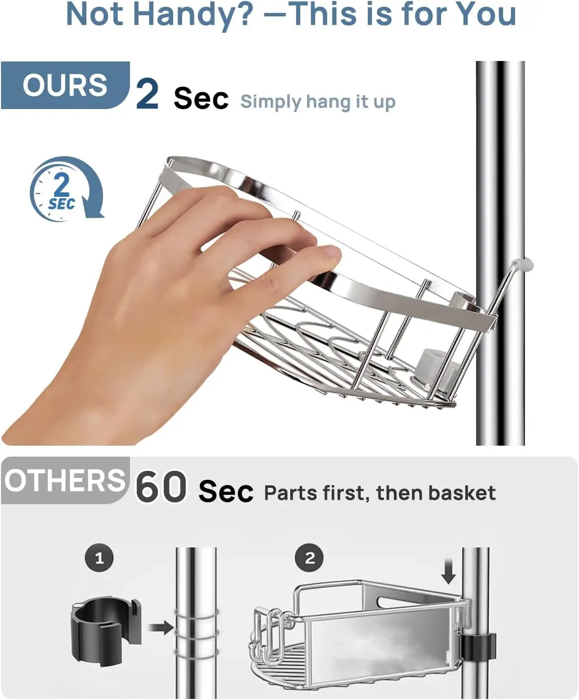 Rustproof Shower Corner Caddy Organizer for Bathroom 4Adjustable Shelves with Tension Pole for Bathtub Shampoo Accessories