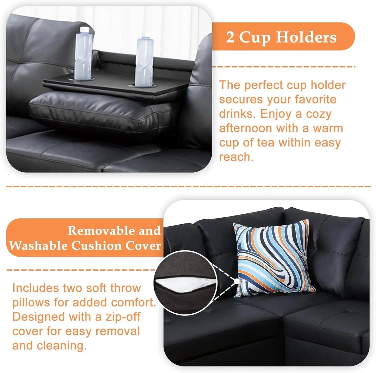 SECTIONAL SOFA COUCH 4 SEATERS