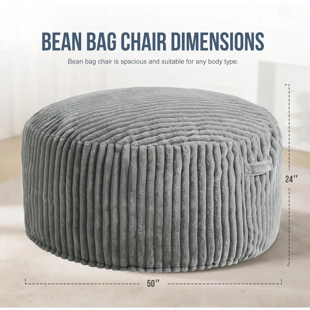 LARGE 5 FOOT LUXURIOUS BEAN BAG CHAIR