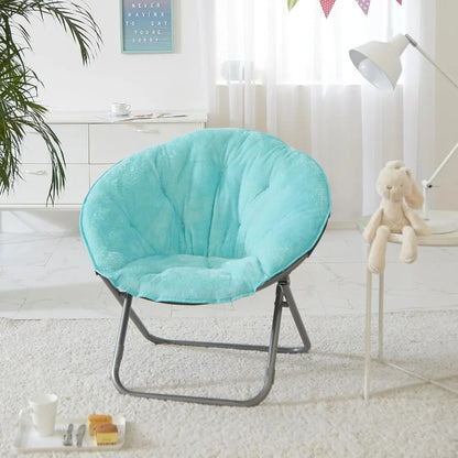 SUPER SOFT FAUX FUR SAUCER CHAIR