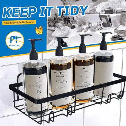 Shower Caddy 9 Pack,Adhesive Organizer for Bathroom Decor Accessories & Kitchen Storage,No Drilling,Large Capacity,