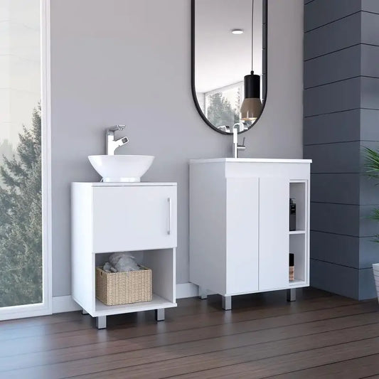 White 2-Pc Bath Set - Elegant 2-Piece Bathroom Accessory Set for Home Décor
