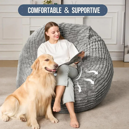 LARGE 5 FOOT LUXURIOUS  BEAN BAG CHAIR