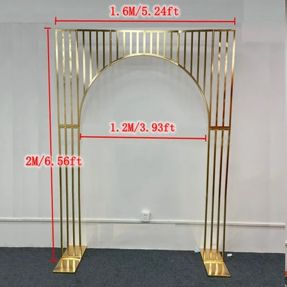 1/3pcs Gold-Plated Arch Wedding Backdrop