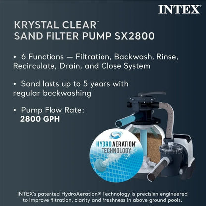 DELUXE ABOVE GROUND SWIMMING POOL SET, CARTRIDGE SAND FILTER PUMP, PUNCTURE RESISTANT