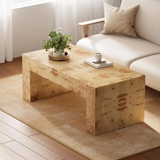 RUSTIC WOOD COFFEE TABLE, FARMHOUSE STYLE CENTER TABLE.