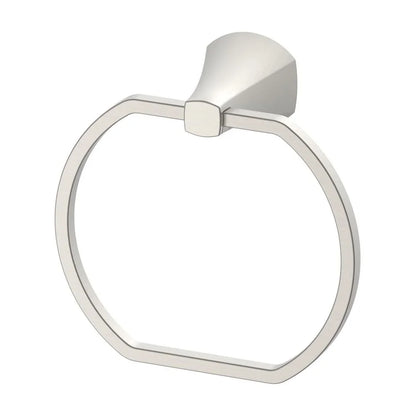 4 Pack Satin Nickel Wall Mount Towel Ring Rust Resistant Bathroom Hardware Easy Install Durable Stylish Home Accessory