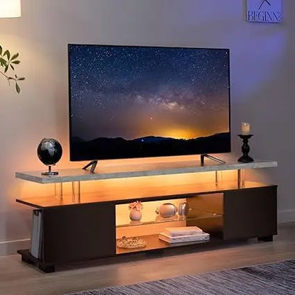 TV STAND, MODERN ENTERTAINMENT CENTER FOR 65 INCH TV