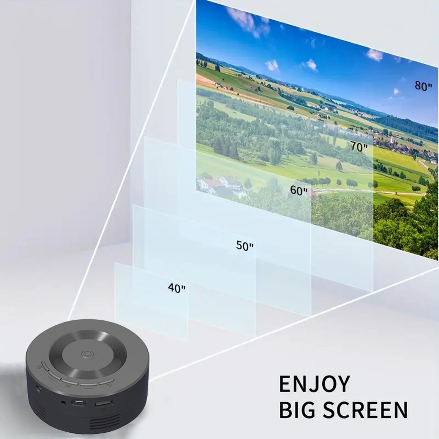 Mini LED Projector 1080p Built in Speaker