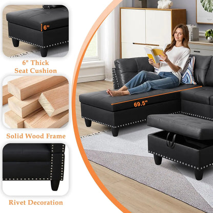 SECTIONAL SOFA COUCH 4 SEATERS