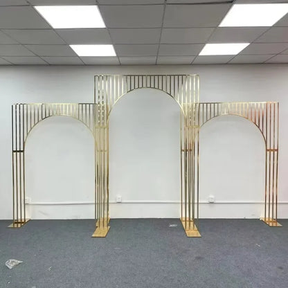 1/3pcs Gold-Plated Arch Wedding Backdrop