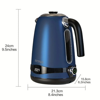 1pc 1.8QT Electric Kettle With  7 Heat Settings & LED Display,   (1100W) ,