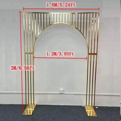 1/3pcs Gold-Plated Arch Wedding Backdrop