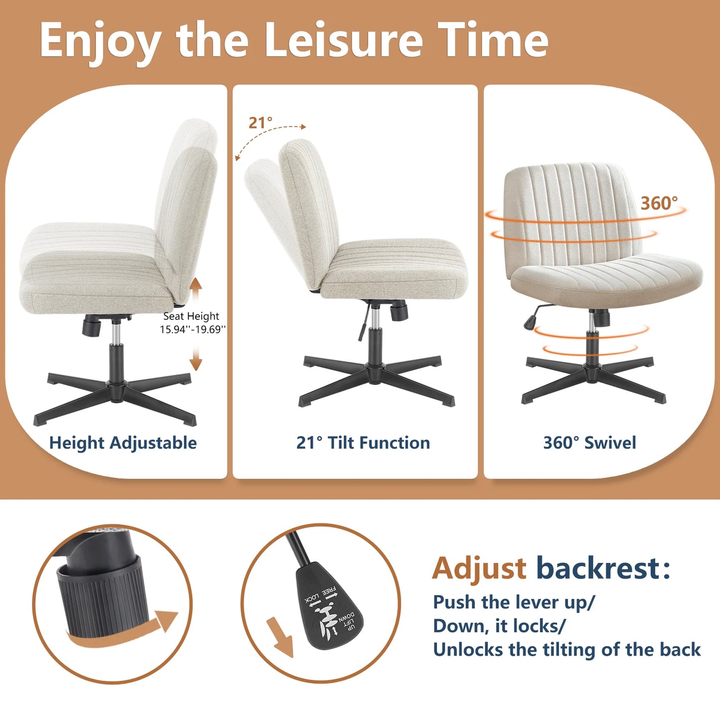 CROSS LEGGED OFFICE OR ROCKING GAMING CHAIR
