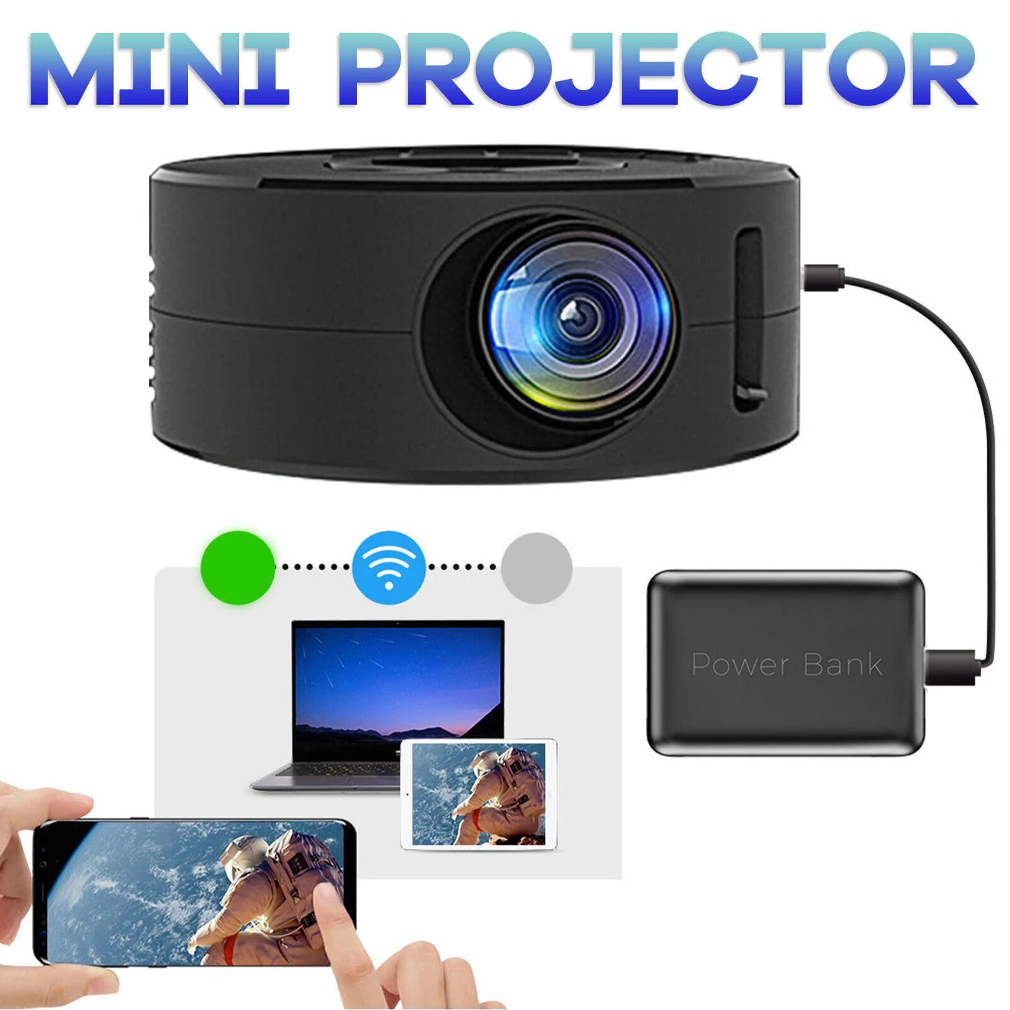 Mini LED Projector 1080p Built in Speaker